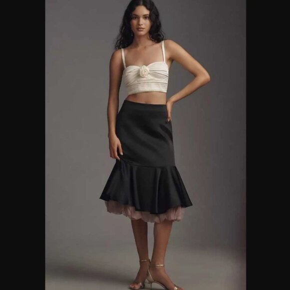 Brand New Pleated Rosette Bustier by Anthropologie - Picture 4 of 9
